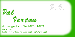 pal vertan business card